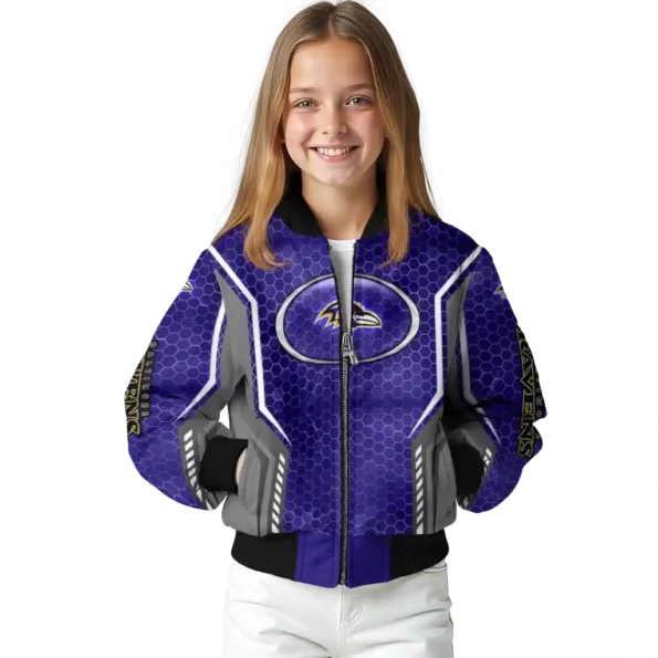 custom baltimore ravens power plate purple bomber jacket top rated