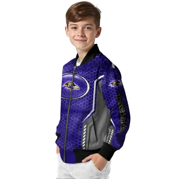 custom baltimore ravens power plate purple bomber jacket trendy