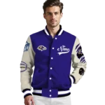 custom baltimore ravens razorback outline purple nude varsity jacket best selling.webp