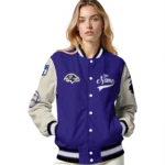 custom baltimore ravens razorback outline purple nude varsity jacket best selling.webp