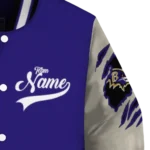 custom baltimore ravens razorback outline purple nude varsity jacket best selling.webp