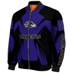 custom baltimore ravens spider mark purple black crocs bomber jacket best selling