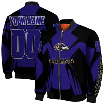 custom baltimore ravens spider mark purple black crocs bomber jacket fashion forward