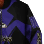 custom baltimore ravens spider mark purple black crocs bomber jacket best selling