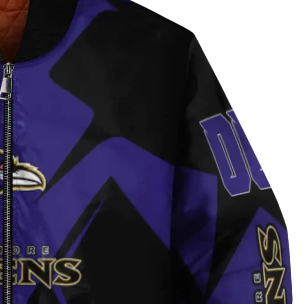 custom baltimore ravens spider mark purple black crocs bomber jacket premium grade