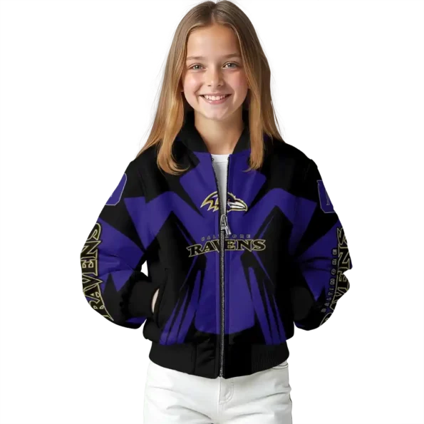 custom baltimore ravens spider mark purple black crocs bomber jacket top rated
