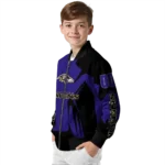 custom baltimore ravens spider mark purple black crocs bomber jacket best selling
