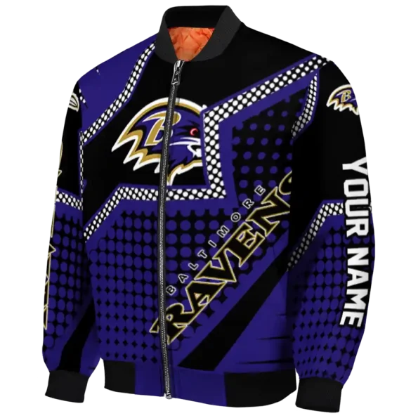 custom baltimore ravens star burst purple bomber jacket best selling