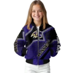 custom baltimore ravens star burst purple bomber jacket best selling