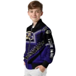 custom baltimore ravens star burst purple bomber jacket best selling