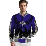 custom baltimore ravens winged blaze purple white varsity jacket best selling.webp