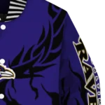custom baltimore ravens winged blaze purple white varsity jacket best selling.webp