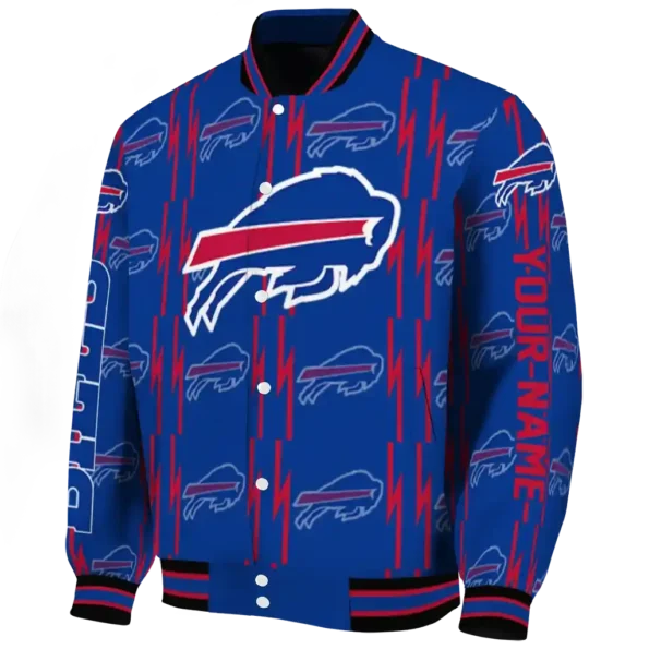 custom buffalo bills bolt stripe blue varsity jacket best selling.webp