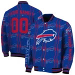 custom buffalo bills bolt stripe blue varsity jacket best selling.webp