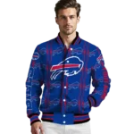 custom buffalo bills bolt stripe blue varsity jacket best selling.webp