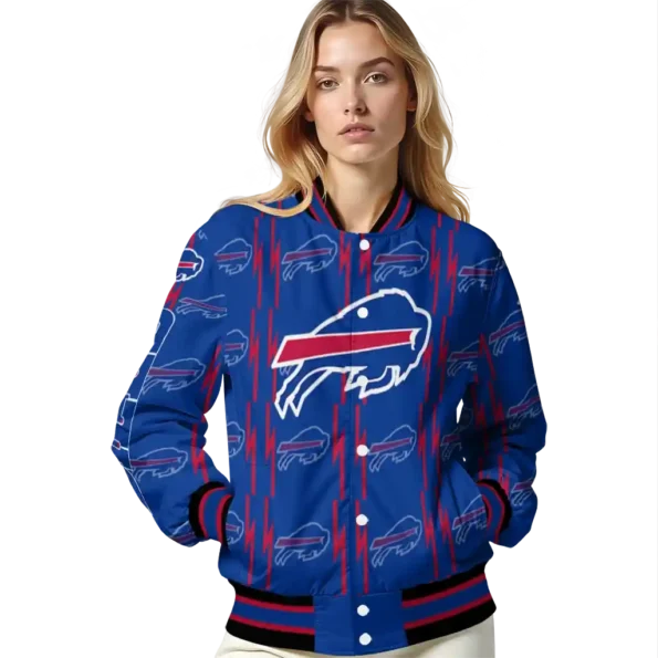 custom buffalo bills bolt stripe blue varsity jacket latest model.webp