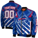 custom buffalo bills chevron angles blue bomber jacket best selling