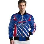 custom buffalo bills chevron angles blue bomber jacket best selling