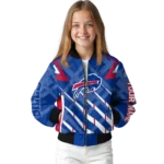 custom buffalo bills chevron angles blue bomber jacket best selling