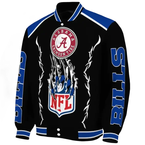 custom buffalo bills claw blood blue black varsity jacket best selling.webp