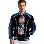 custom buffalo bills claw blood blue black varsity jacket best selling.webp