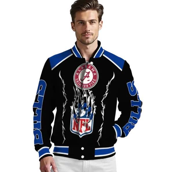 custom buffalo bills claw blood blue black varsity jacket high quality.webp