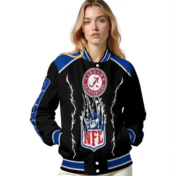 custom buffalo bills claw blood blue black varsity jacket latest model.webp