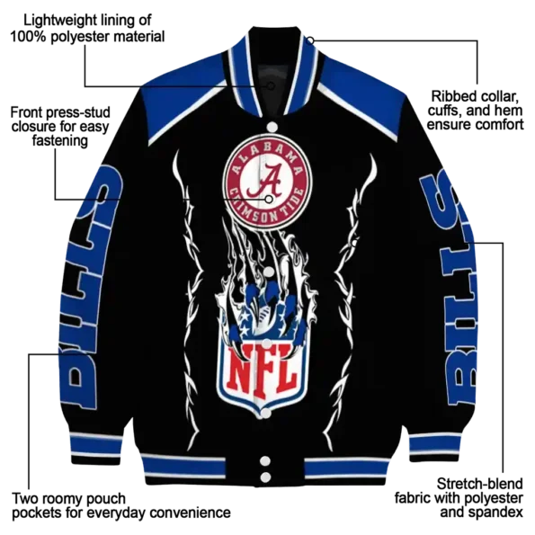 custom buffalo bills claw blood blue black varsity jacket new arrival.webp