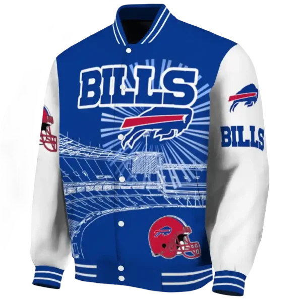 custom buffalo bills ferris arena blue white varsity jacket best selling.webp