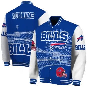 custom buffalo bills ferris arena blue white varsity jacket fashion forward.webp