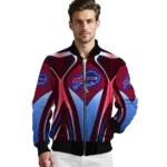 custom buffalo bills mesh chest red crocs black bomber jacket best selling