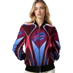 custom buffalo bills mesh chest red crocs black bomber jacket best selling