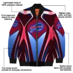 custom buffalo bills mesh chest red crocs black bomber jacket best selling
