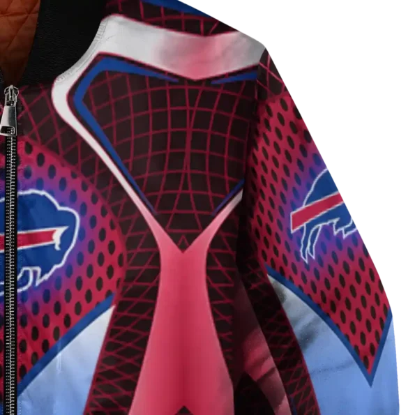 custom buffalo bills mesh chest red crocs black bomber jacket premium grade