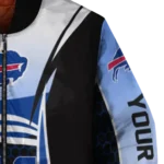 custom buffalo bills mesh effect blue black bomber jacket best selling