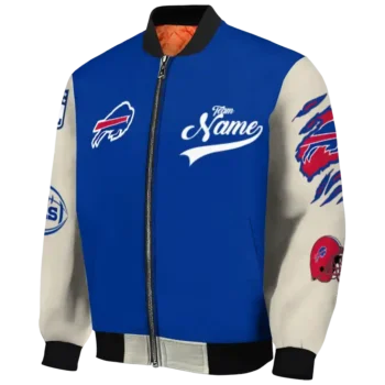 custom buffalo bills razorback outline blue nude bomber jacket best selling