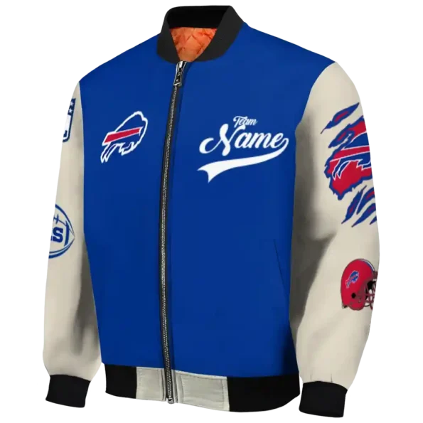 custom buffalo bills razorback outline blue nude bomber jacket best selling