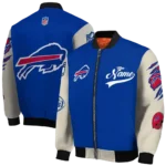 custom buffalo bills razorback outline blue nude bomber jacket best selling