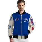 custom buffalo bills razorback outline blue nude bomber jacket best selling