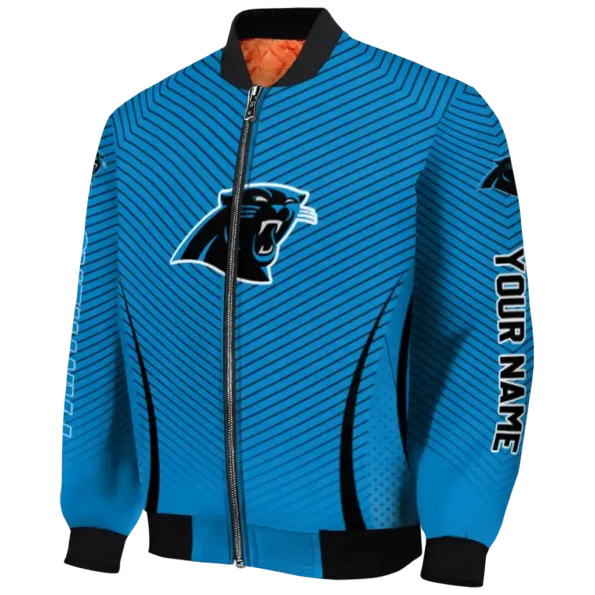 custom carolina panthers chevron arrow blue bomber jacket best selling