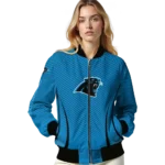 custom carolina panthers chevron arrow blue bomber jacket best selling