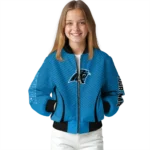 custom carolina panthers chevron arrow blue bomber jacket best selling
