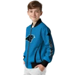 custom carolina panthers chevron arrow blue bomber jacket best selling