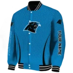 custom carolina panthers chevron arrow blue varsity jacket best selling.webp