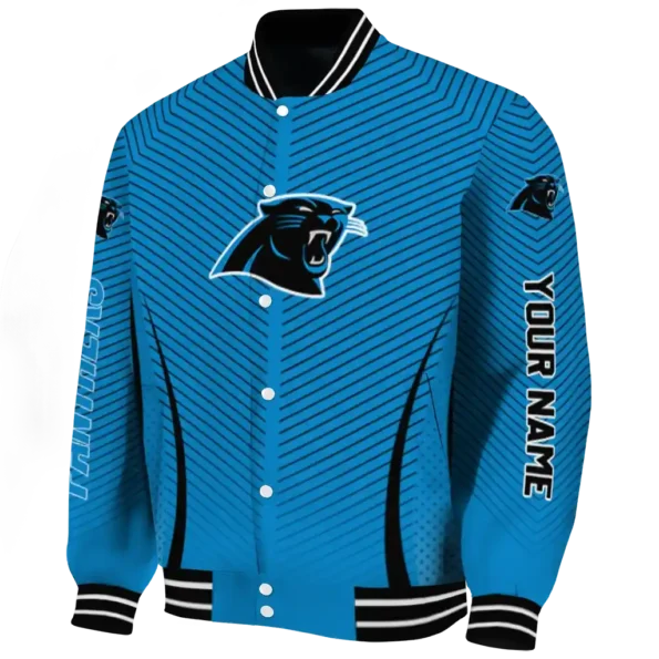 custom carolina panthers chevron arrow blue varsity jacket best selling.webp