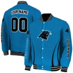 custom carolina panthers chevron arrow blue varsity jacket best selling.webp