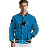 custom carolina panthers chevron arrow blue varsity jacket best selling.webp