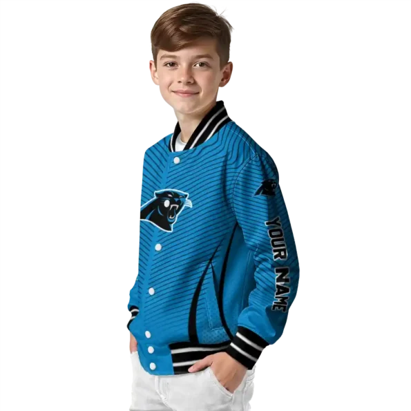 custom carolina panthers chevron arrow blue varsity jacket trendy.webp