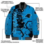 custom carolina panthers hexagon cluster blue black varsity jacket best selling.webp