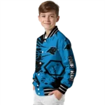 custom carolina panthers hexagon cluster blue black varsity jacket best selling.webp